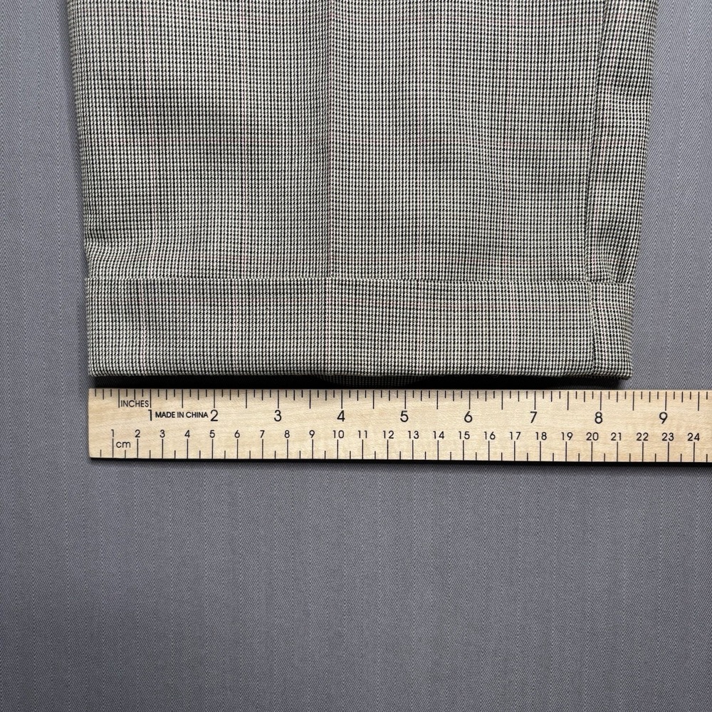 Lauren Ralph Lauren Mens Dress Pants 38x30 Gray Glen Plaid Cuffed - Picture 8 of 11